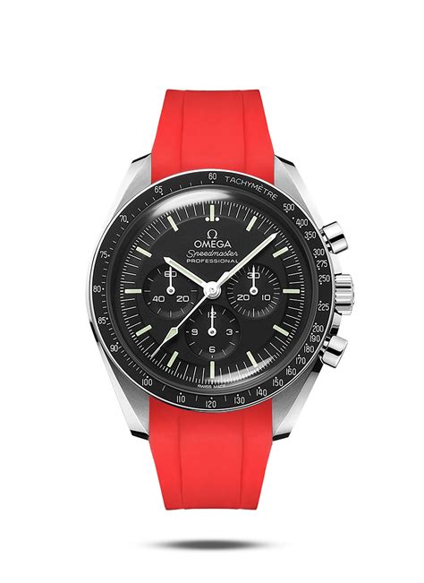 omega speedmaster ladies red strap|best strap for Omega Speedmaster.